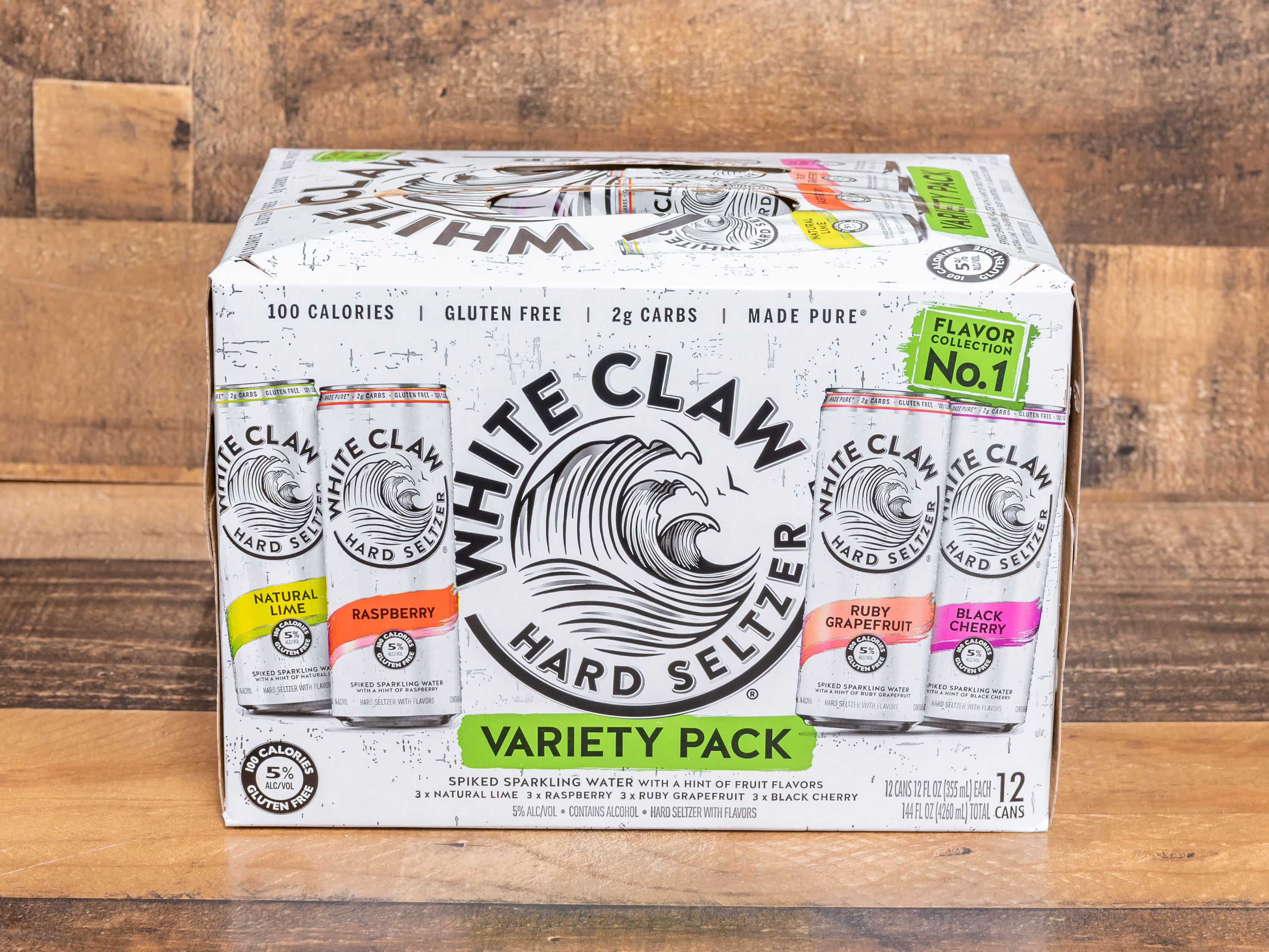 Order White Claw Hard Seltzer Variety Pack Flavor Collection No. 1 food online from Belvedere Liquor store, Santee on bringmethat.com