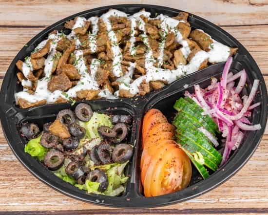 Order Gyro Platter food online from Halal Shawarma store, Houston on bringmethat.com