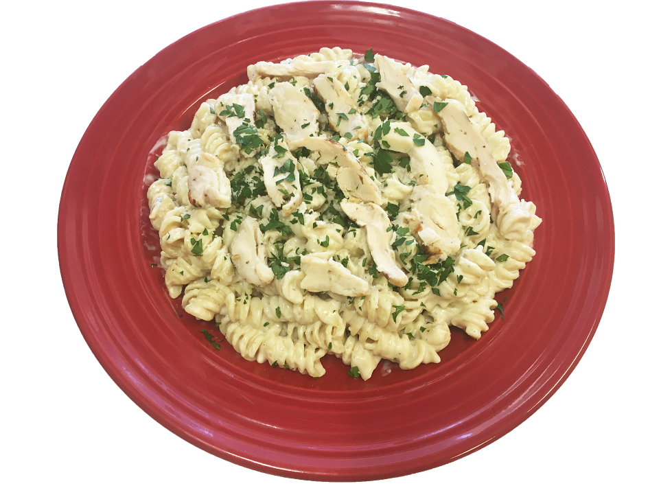 Order Rotini with Chicken Alfredo food online from Bona Pizza store, San Jose on bringmethat.com