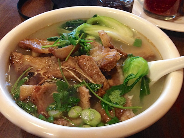 Order Noodle with Grilled Pork Chop Soup food online from Chopstix store, Brooklyn on bringmethat.com