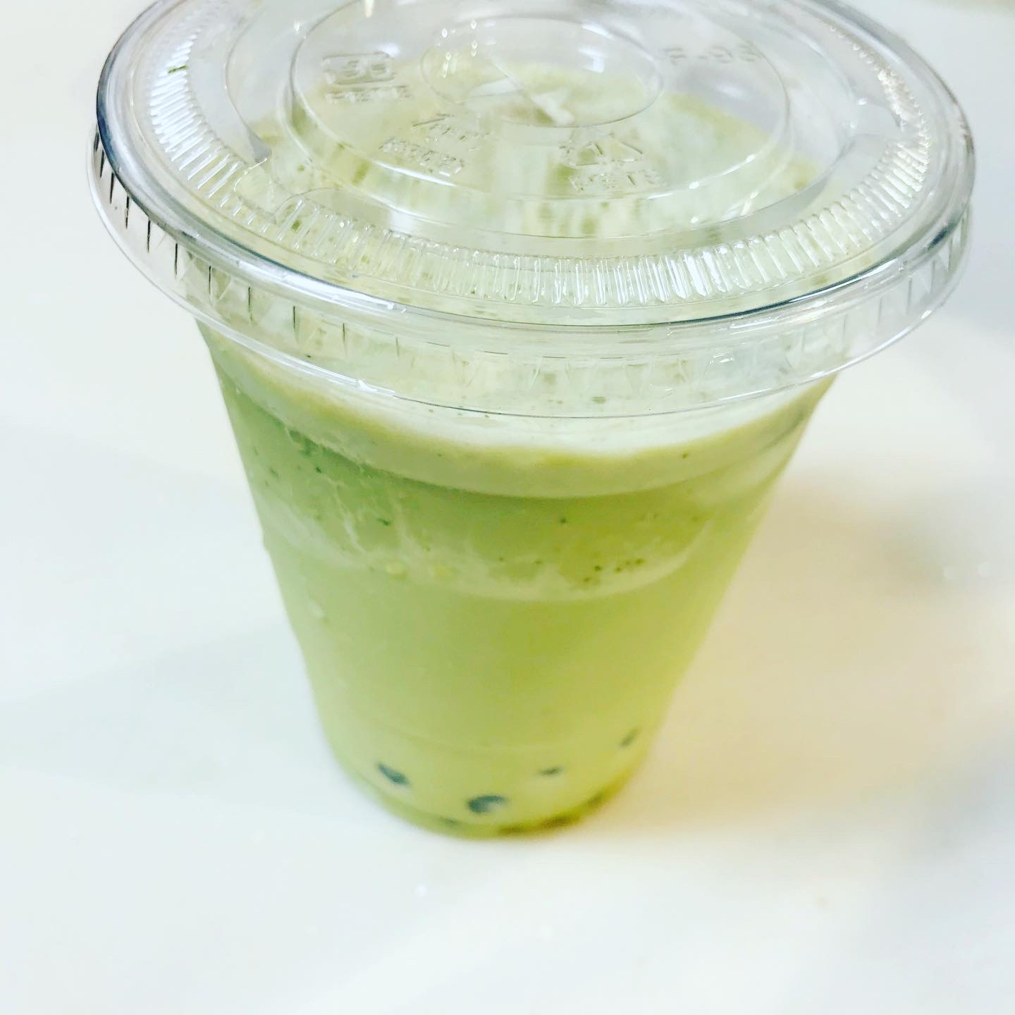 Order 80. Green Tea Latte with Bubble Tea food online from Oishinbo store, Harrison on bringmethat.com