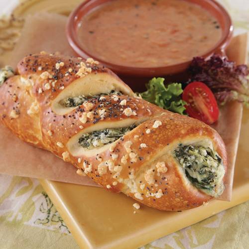 Order Spinach Feta Pretzel Melt food online from Sweetwaters Coffee & Tea store, Canton on bringmethat.com