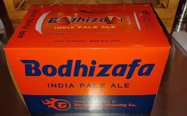 Order Bodhizafa IPA 6pk 12 oz. cans (7% ABV) food online from Colbert Trading Co store, Colbert on bringmethat.com