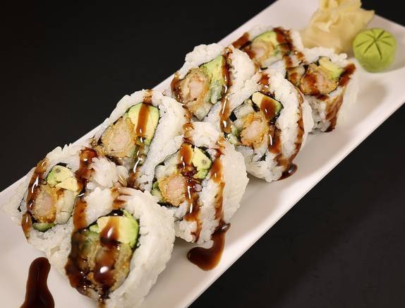 Order Shrimp Tempura Roll food online from Rock N Roll Sushi store, Baton Rouge on bringmethat.com