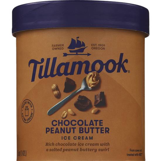 Order Tillamook Premium Ice Cream Chocolate Peanut Butter (1.5Qts) food online from Cvs store, FALLON on bringmethat.com