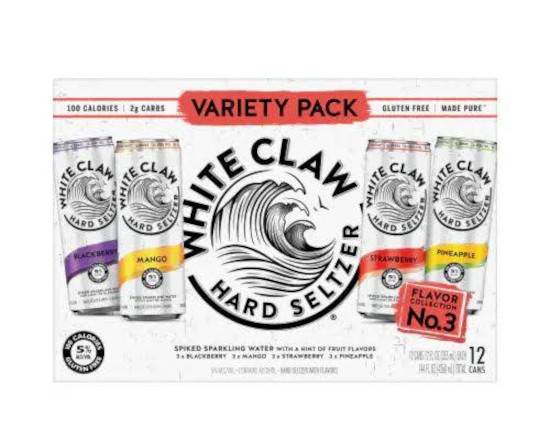 Order WHITE CLAW HARD SELTZER VARIETY NO 3 12 pk Cans food online from Pit Stop Liquor Mart store, El Monte on bringmethat.com