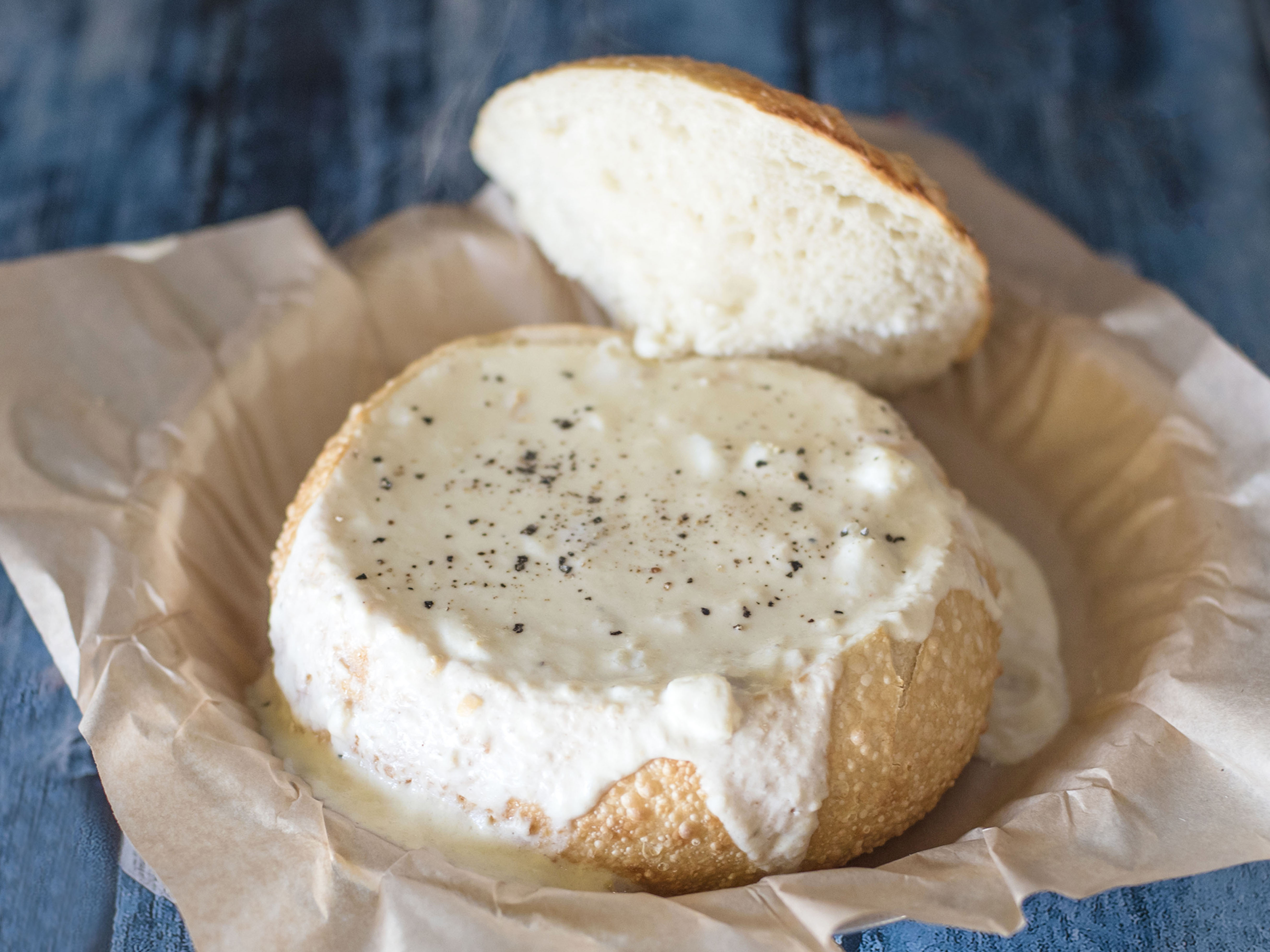 Order New England Clam Chowder food online from Sourdough & Co. store, Fairfield on bringmethat.com