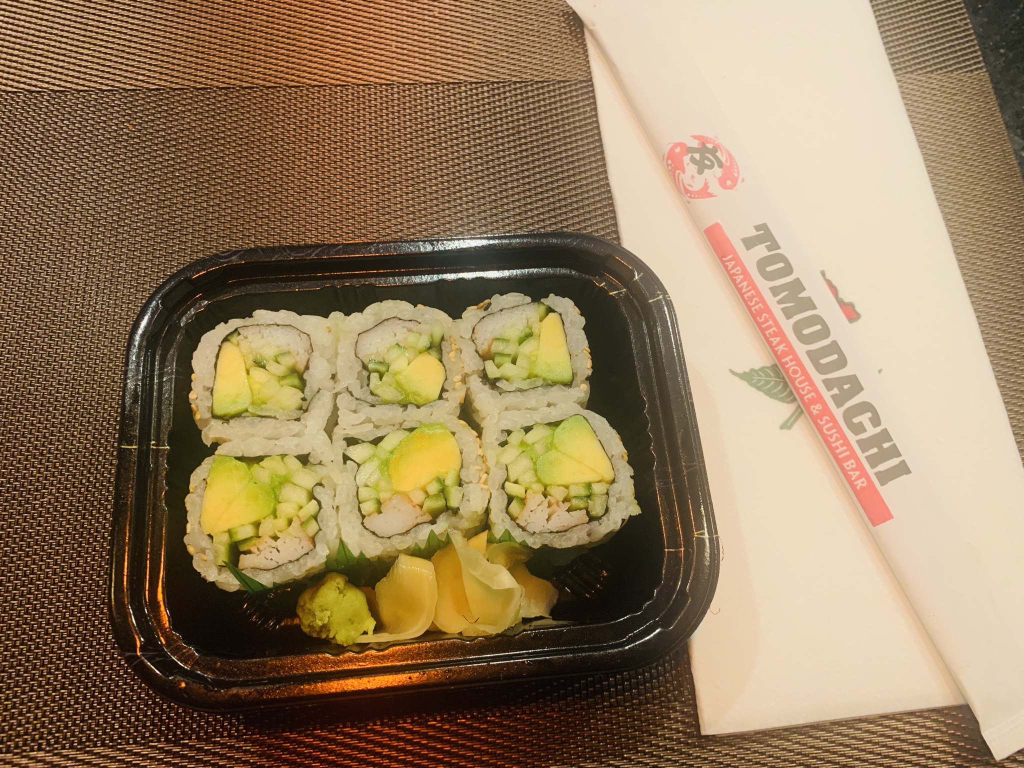 Order 1. California Roll food online from Tomodachi Japanese Steakhouse & Sushi Bar store, Royersford on bringmethat.com