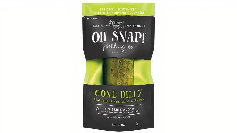 Order Oh Snap! Pickling Co. Gone Dilly Whole Pickle, 3 oz food online from Mac On 4th store, Alton on bringmethat.com