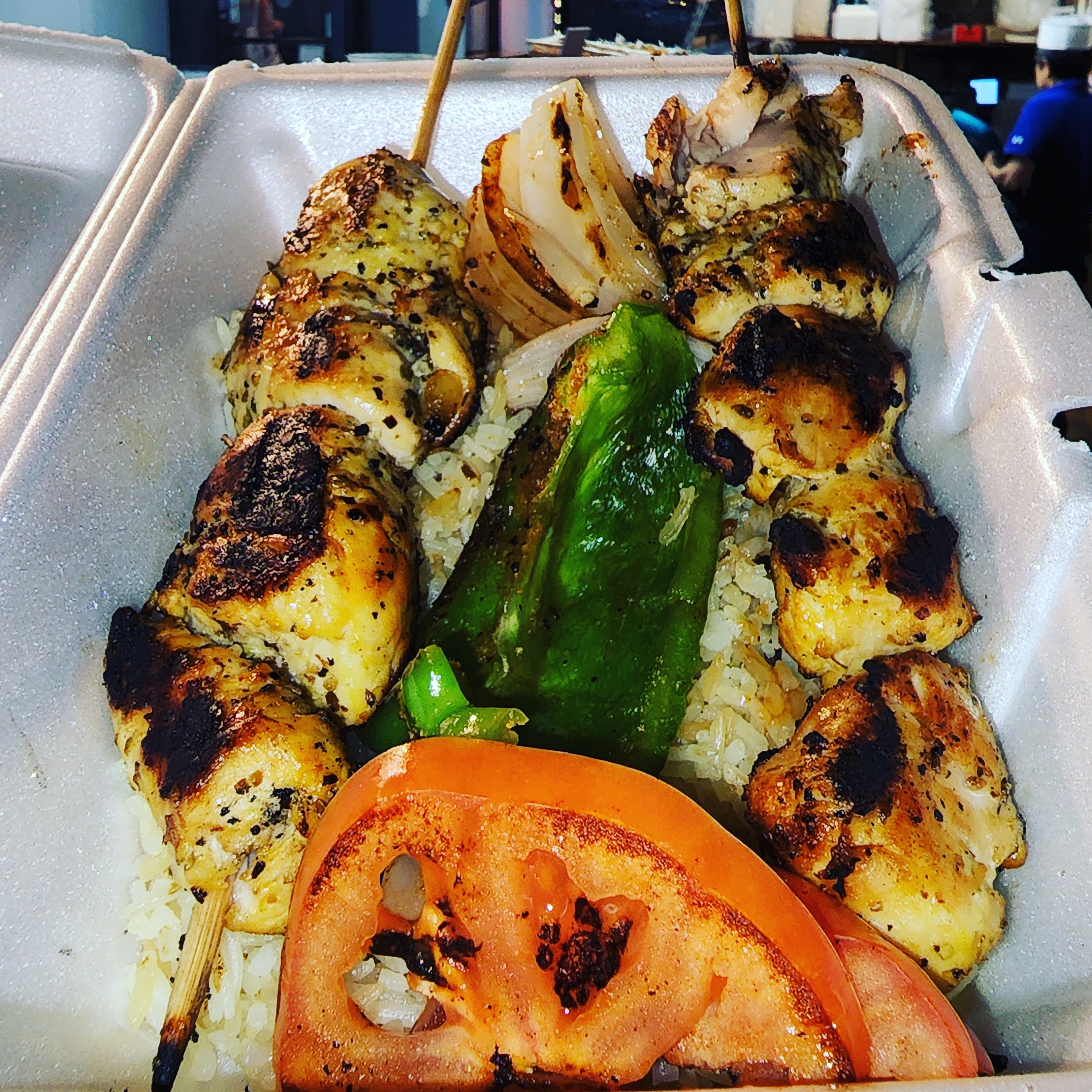 Order Chicken Kabob plate food online from Chipmonks store, Chicago on bringmethat.com