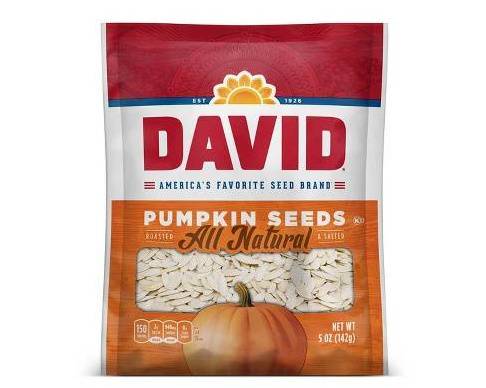 Order David Pumpkin Seeds Roasted All Natural and Salted 5 oz food online from Central Liquor Market store, Los Angeles on bringmethat.com