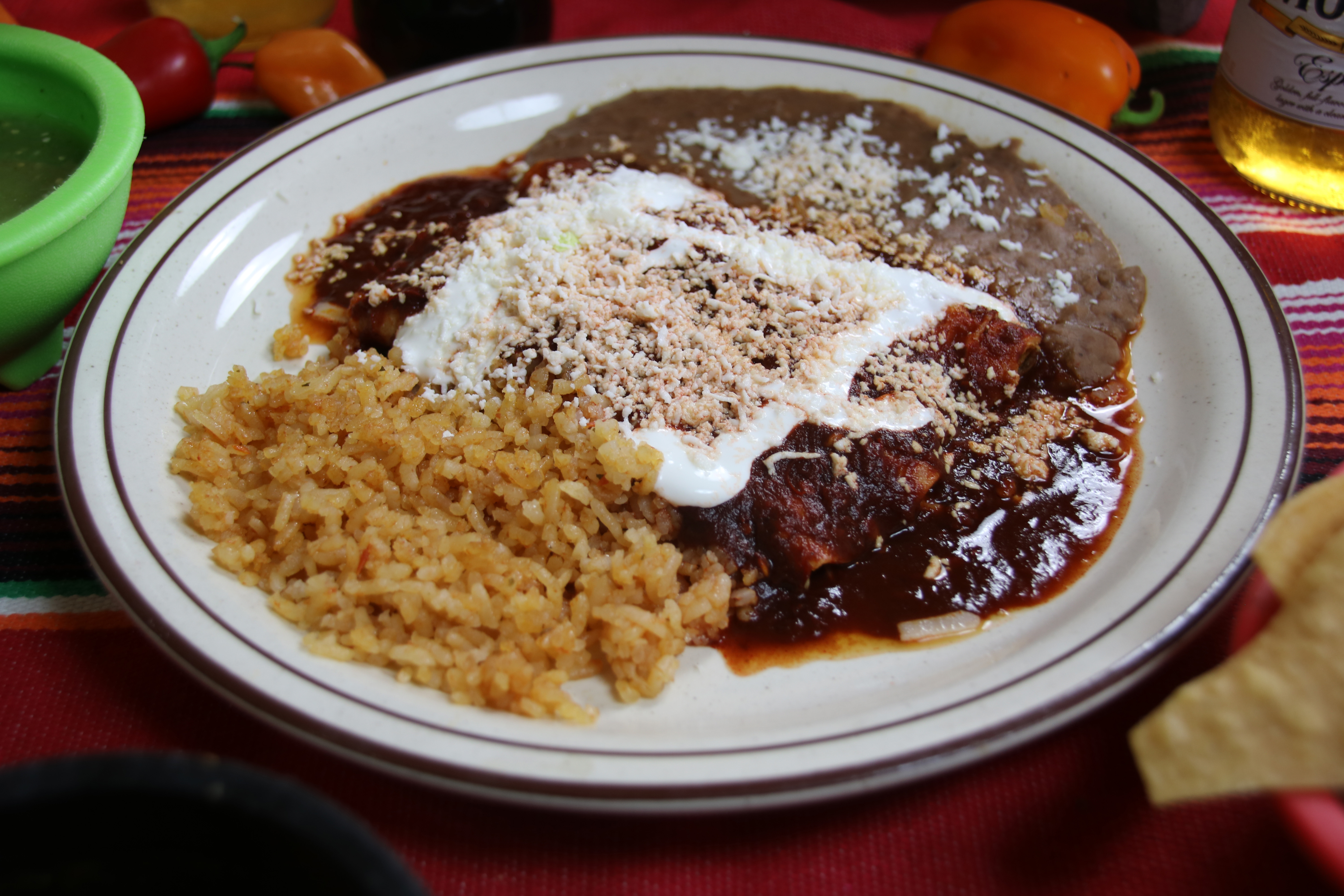 Order Mole Enchiladas food online from El Nopalito store, Phoenix on bringmethat.com