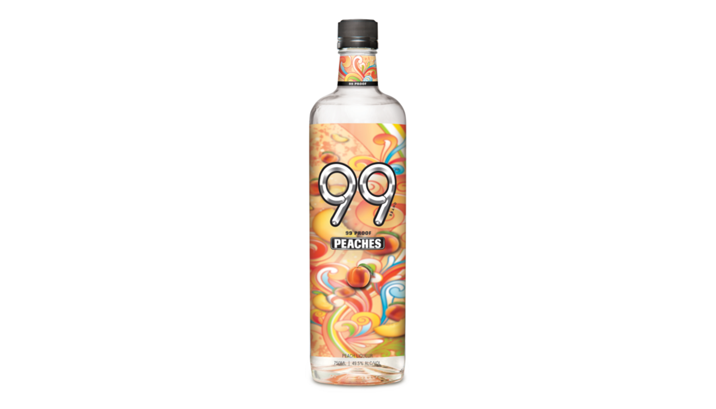 Order 99 Peaches Schnapps 50mL food online from Circus Liquor store, Los Angeles on bringmethat.com