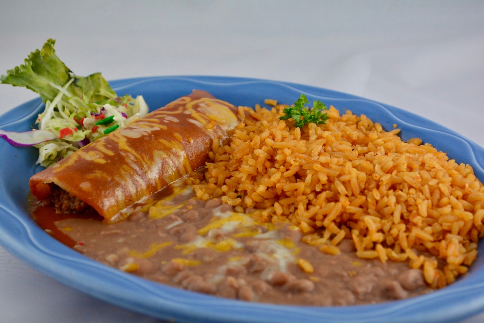 Order Enchilada Child  food online from Jalapenos Mexican Restaurant Eagle River store, Eagle River on bringmethat.com