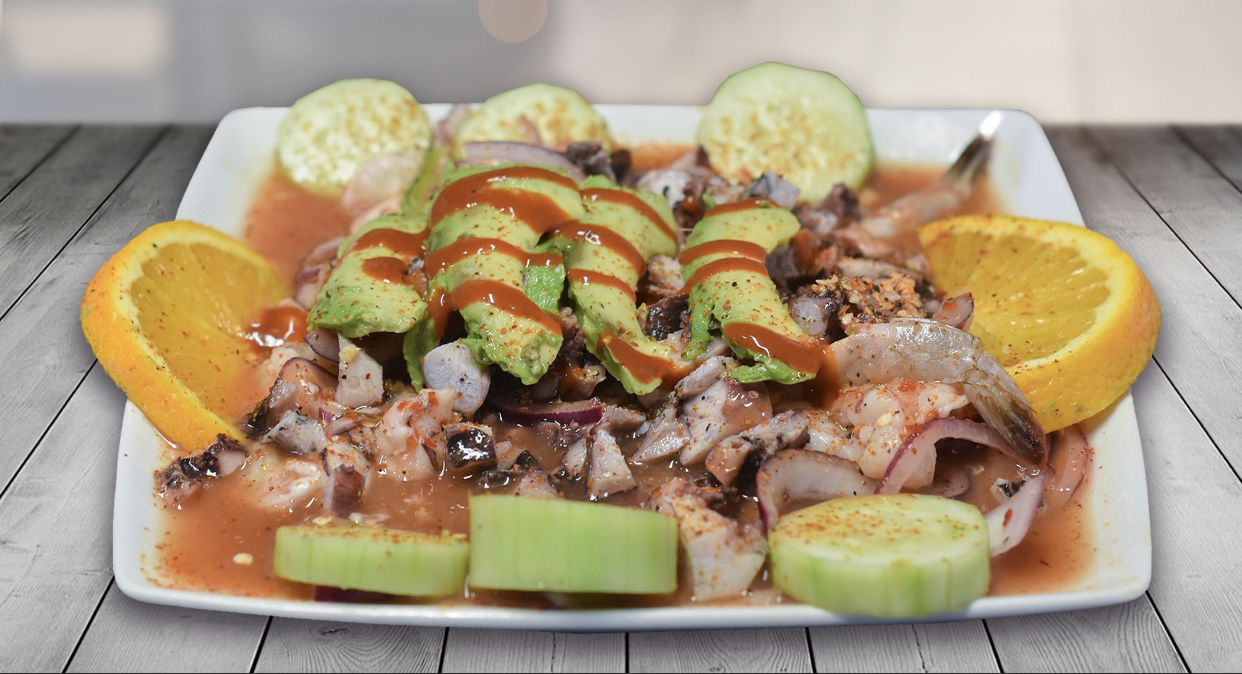 Order Aguachiles food online from Gordi-Buena Mexican Restaurant store, Commerce City on bringmethat.com