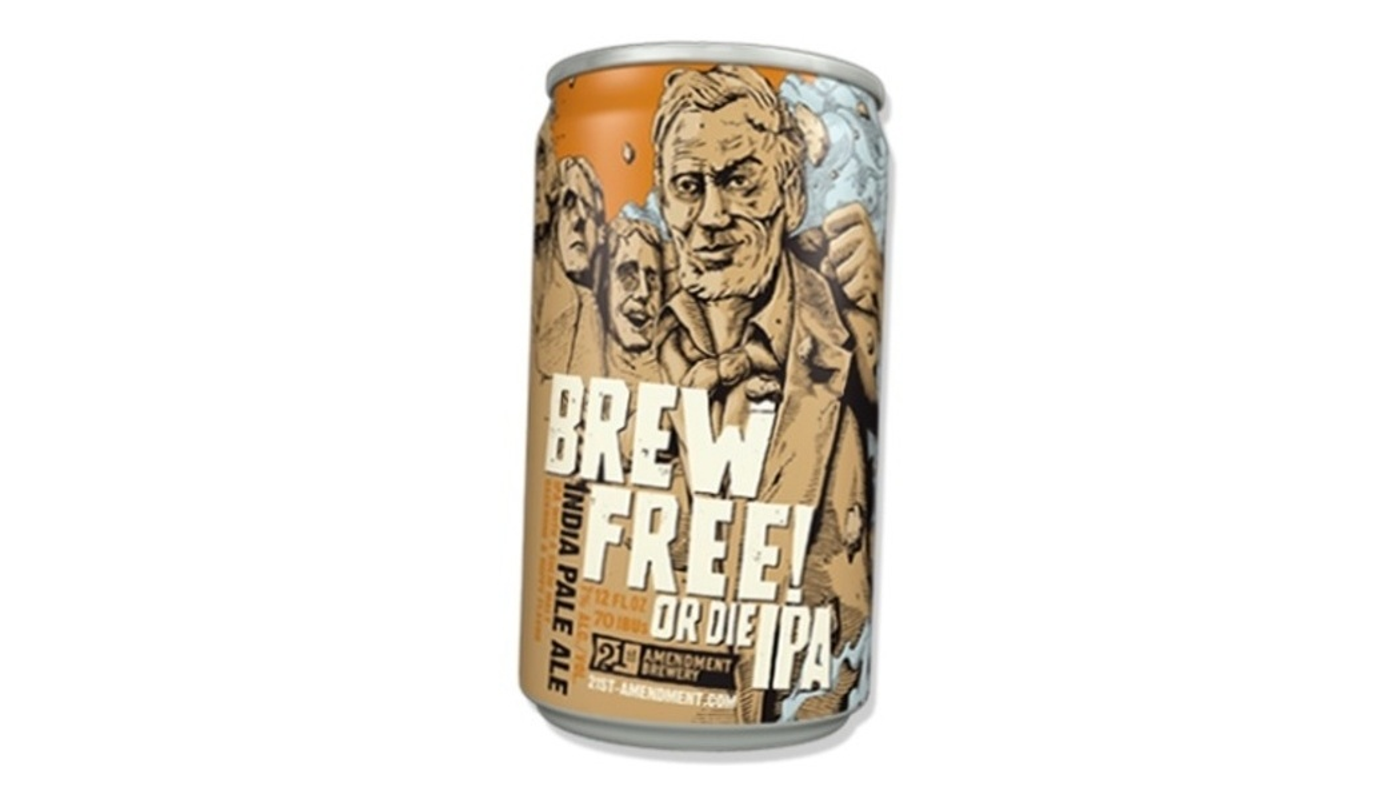 Order 21st Amendment Brew Free or Die IPA 6x 12oz Cans food online from Spikes Bottle Shop store, Chico on bringmethat.com