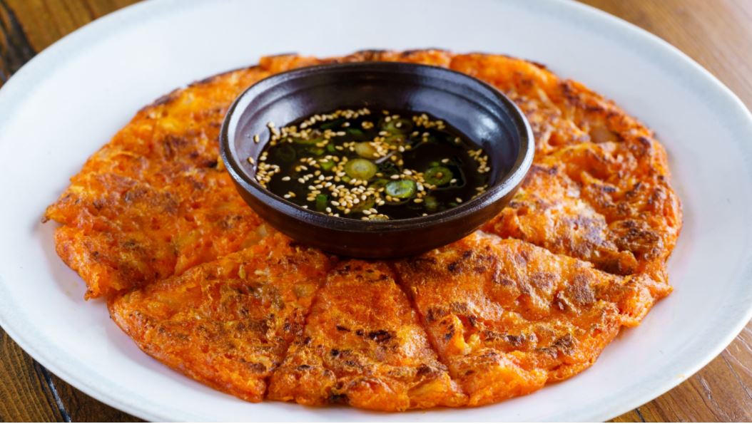 Order Kim Chi Pancake 김치전 food online from Pyeong Chang Tofu store, Berkeley on bringmethat.com