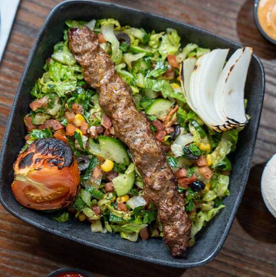 Order Beef Kofta Kabob Salad food online from Abu Omar Halal store, Houston on bringmethat.com