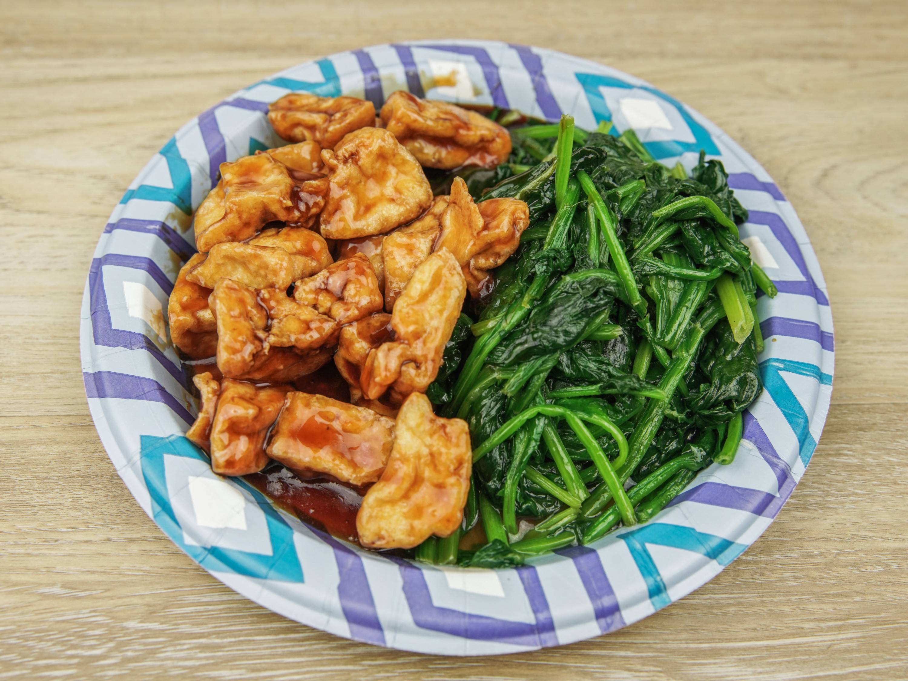 Order Chicken with Chinese Spinach food online from Tea Garden store, Tenafly on bringmethat.com