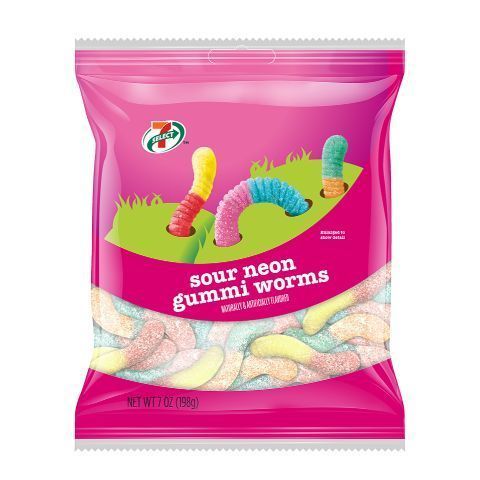 Order 7-Select Sour Gummi Worms 7oz food online from 7-Eleven store, San Antonio on bringmethat.com