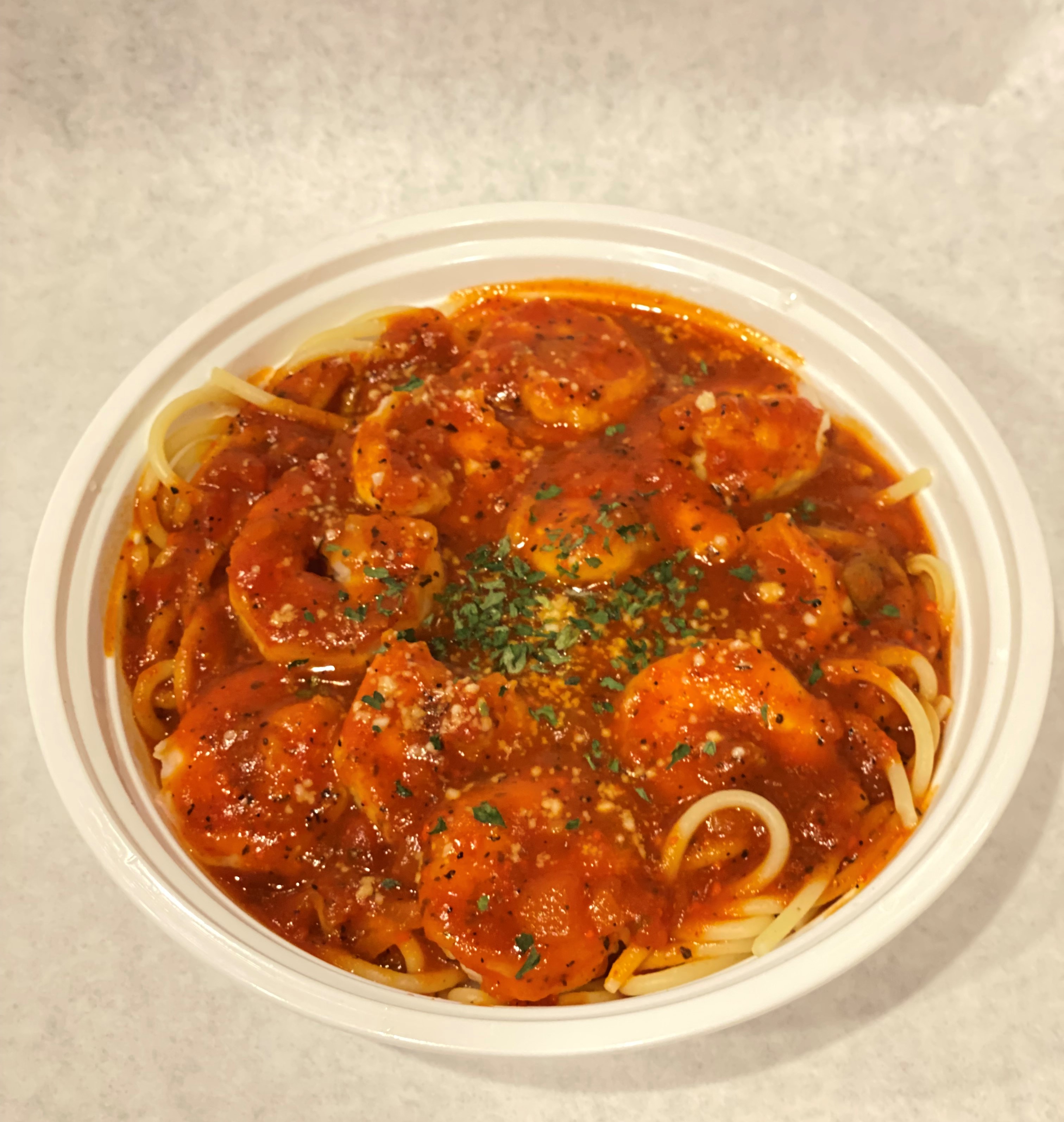 Order Pasta with Shrimp food online from Red Crab Juicy Seafood store, Cranford on bringmethat.com