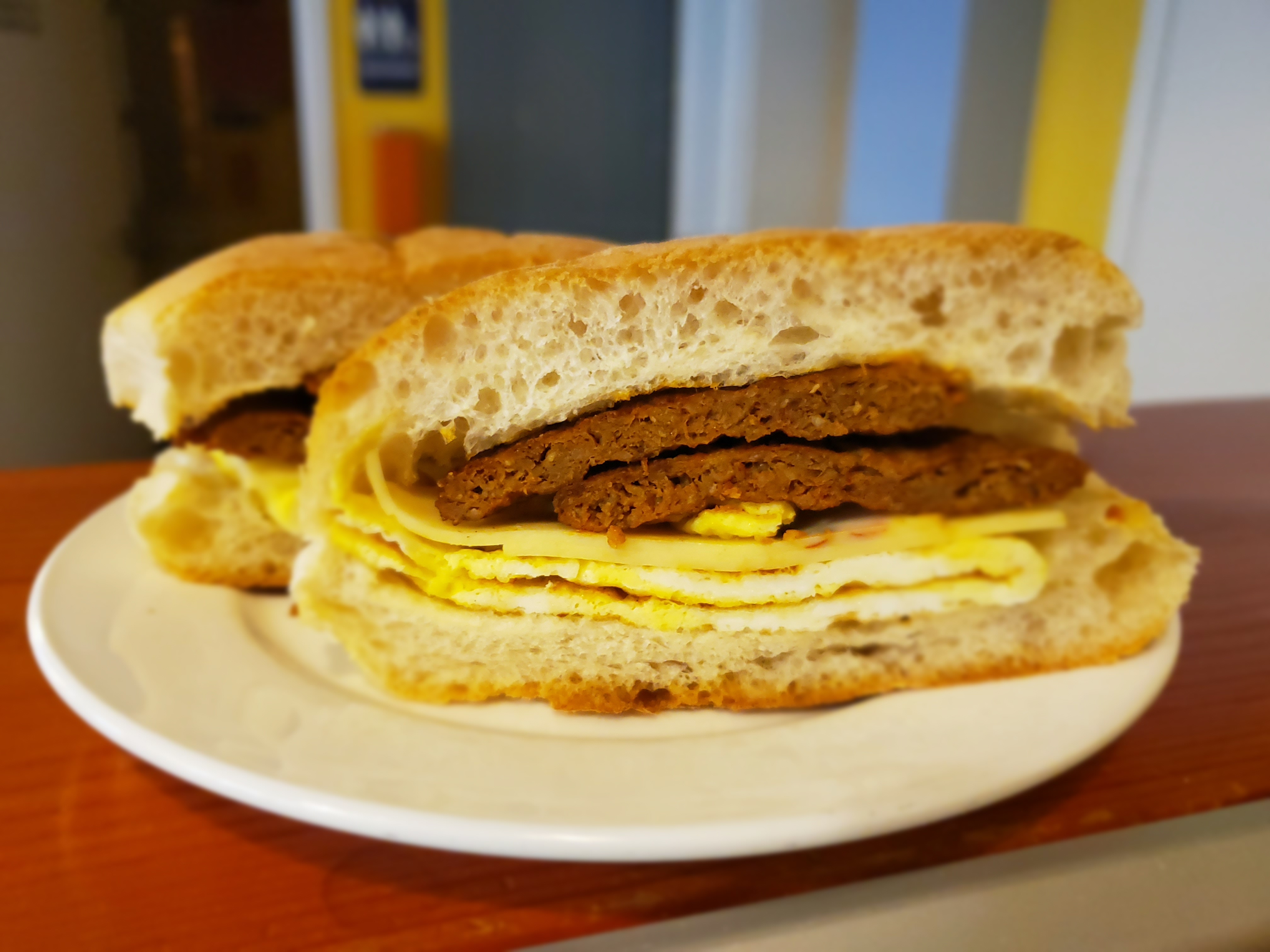 Order Chorizo & Egg Sandwich Breakfast food online from Fruta Cafe 1000 store, Bridgeport on bringmethat.com