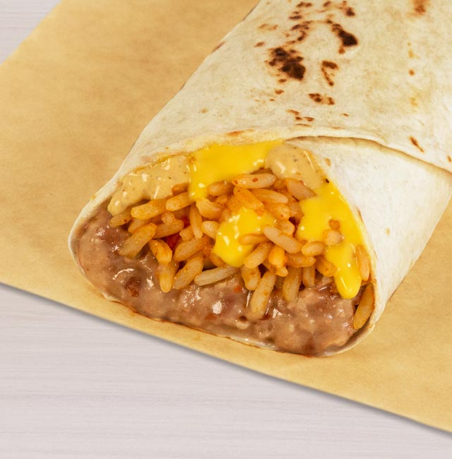 Order Cheesy Bean and Rice Burrito food online from Taco Bell store, South Elgin on bringmethat.com