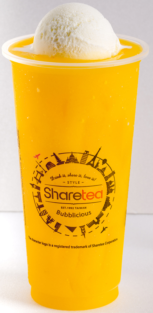 Order Mango Ice Blended with Ice Cream food online from Sharetea store, Sunnyvale on bringmethat.com