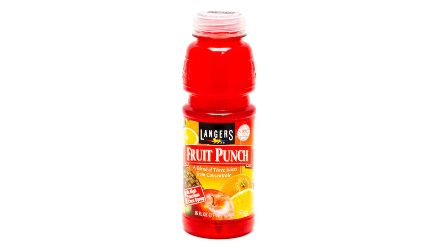 Order Langers Fruit Punch 16oz Bottle food online from Circus Liquor store, Los Angeles on bringmethat.com
