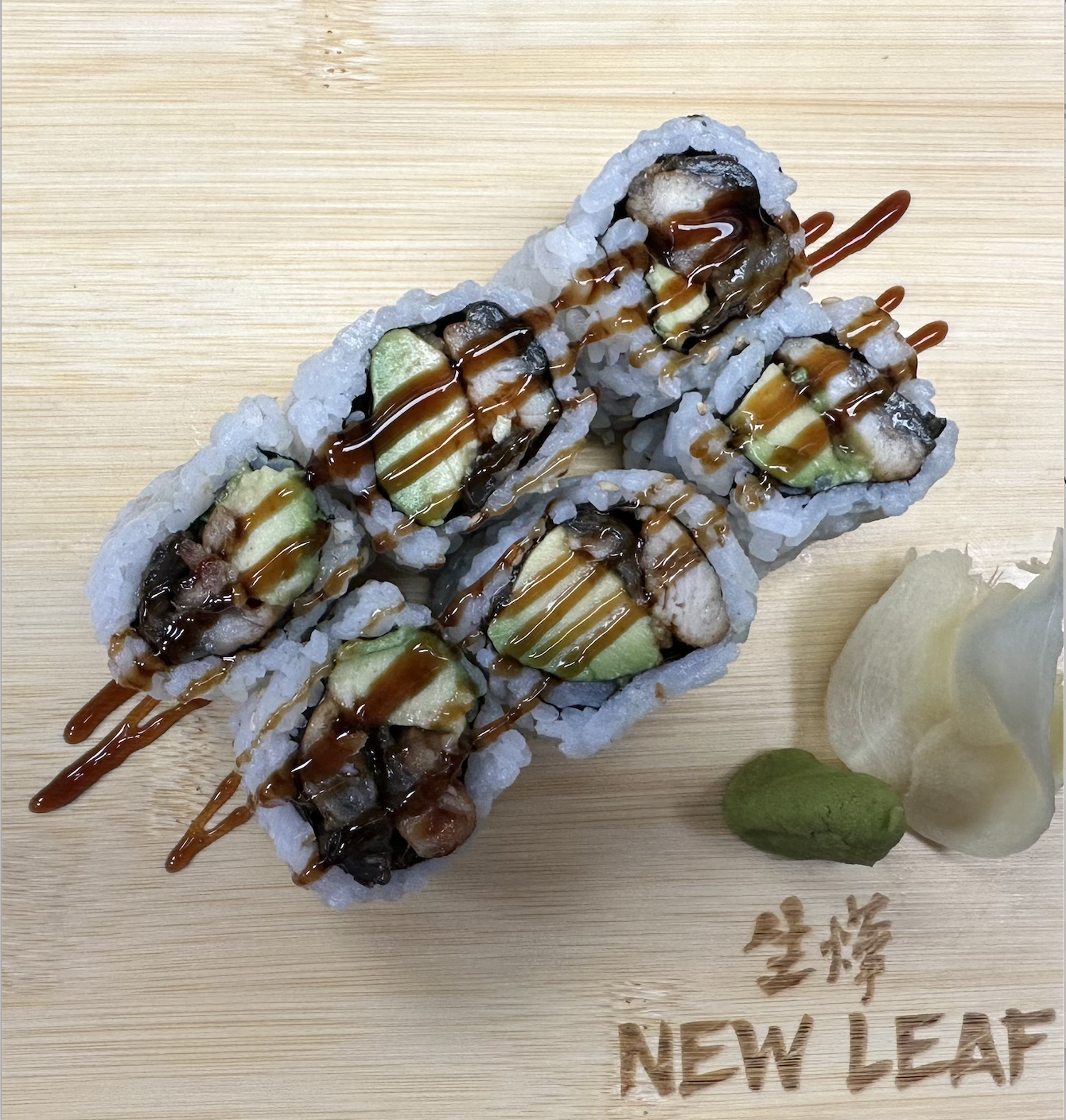 Order Eel Avocado Roll food online from New Leaf Chinese & Japanese Cuisine store, Philadelphia on bringmethat.com