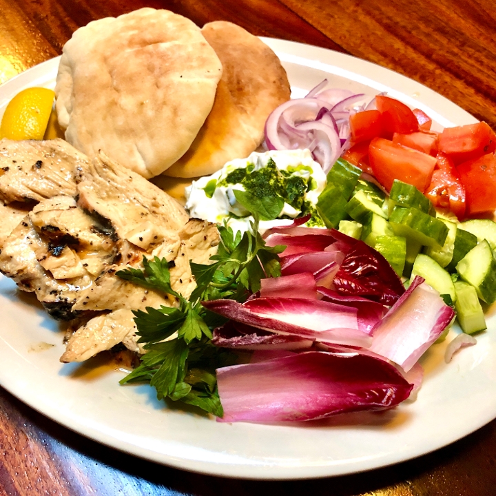 Order Greek Chicken Platter food online from Olea Mediterranean Taverna store, Brooklyn on bringmethat.com
