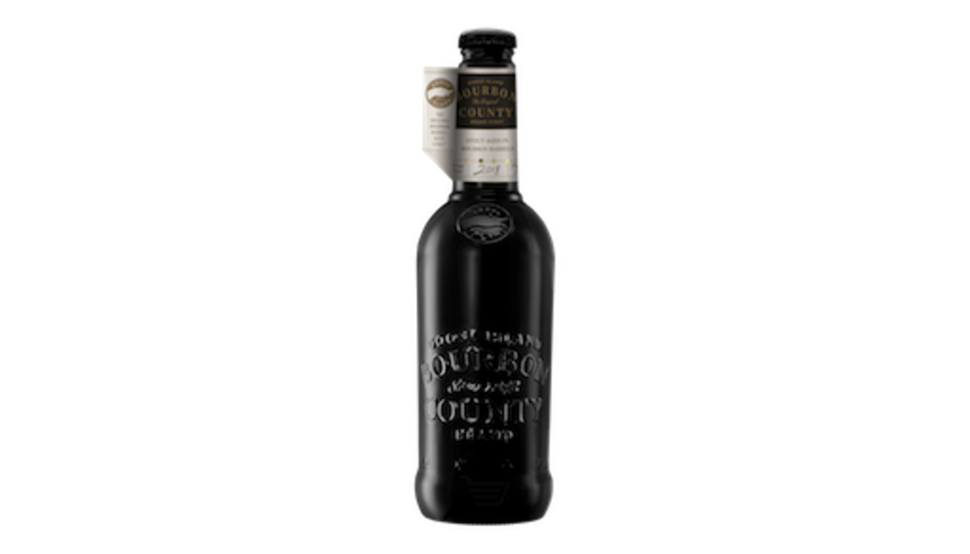Order Goose Island Bourbon County Brand Stout 16.9 oz Bottle food online from Oceanview Liquor store, Hermosa Beach on bringmethat.com