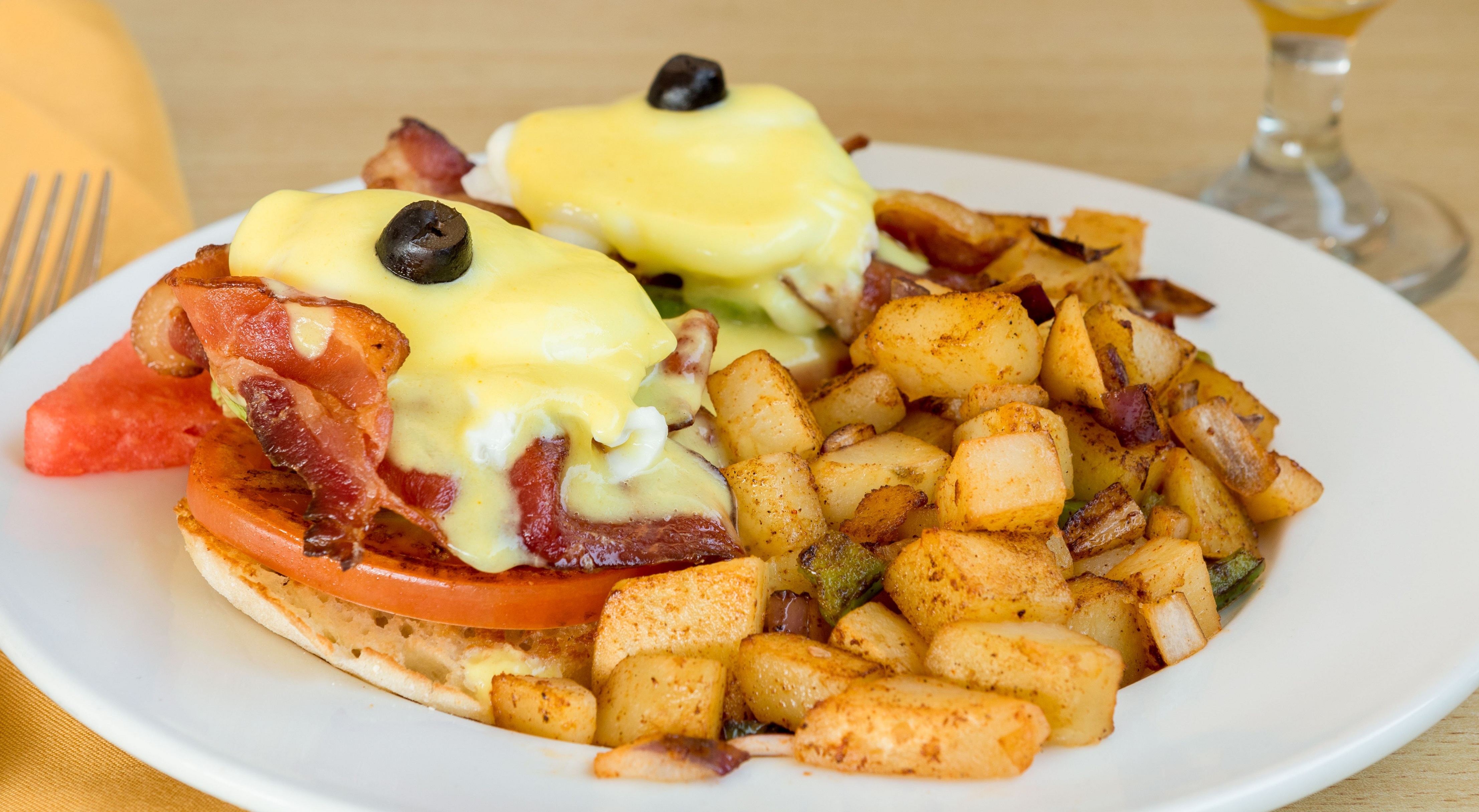Order California Benedict food online from Olives Bistro store, Burbank on bringmethat.com