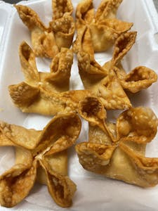Order A4. Blue Crab and Cheese Wontons (6) food online from Panda Chef store, Sachse on bringmethat.com