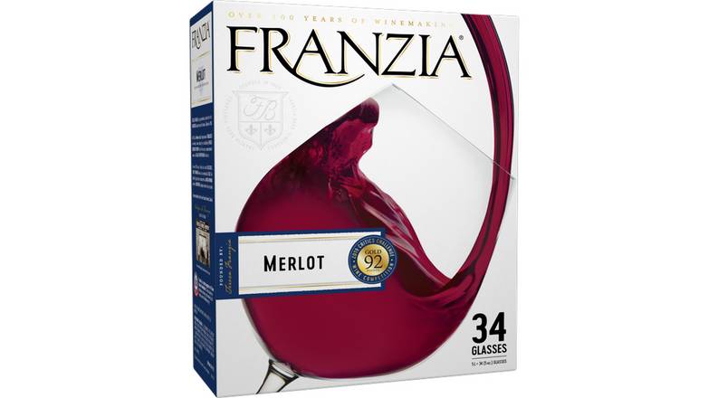 Order Franzia Merlot Red Wine food online from Waldi Discount Liquor store, Ansonia on bringmethat.com