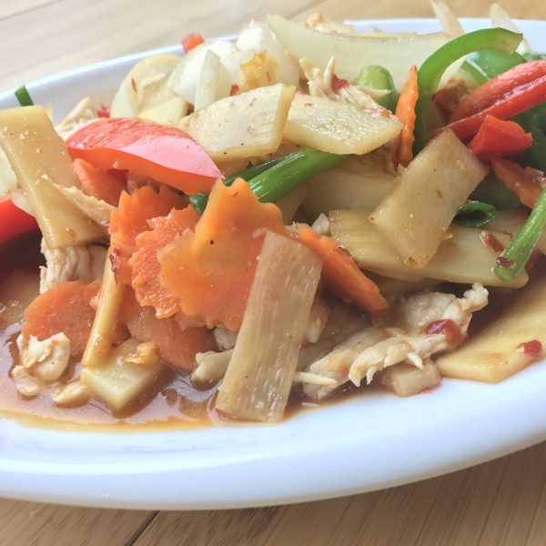 Order R7. Spicy Bamboo Stir Fry food online from Mango thai cuisine store, West Newton on bringmethat.com