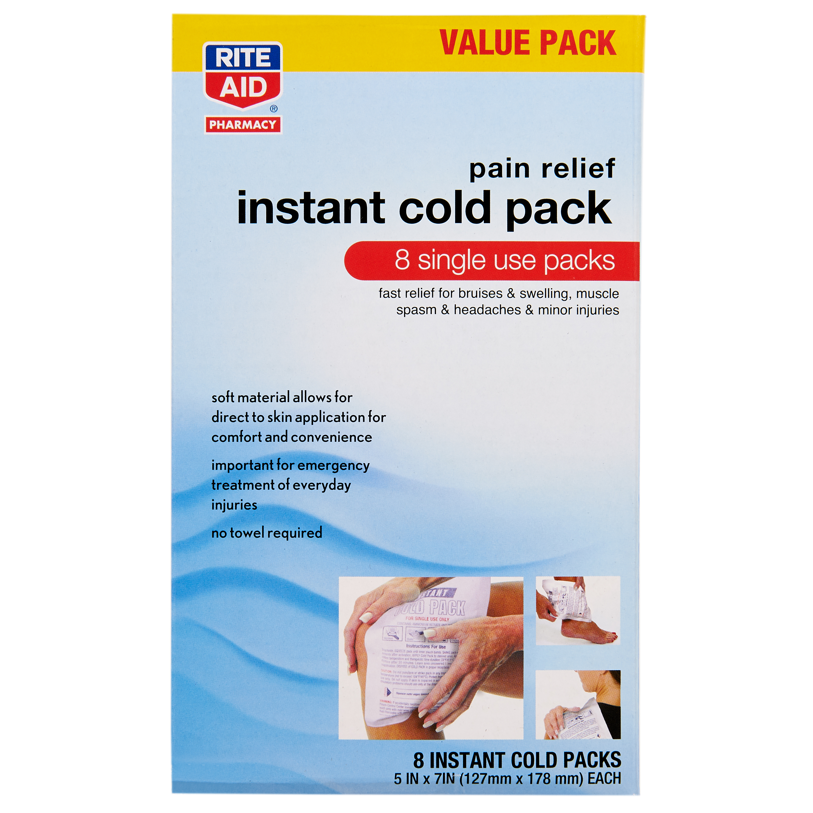 Order Rite Aid Pain Relief Instant Cold Packs - 8 ct food online from Rite Aid store, Chino Hills on bringmethat.com