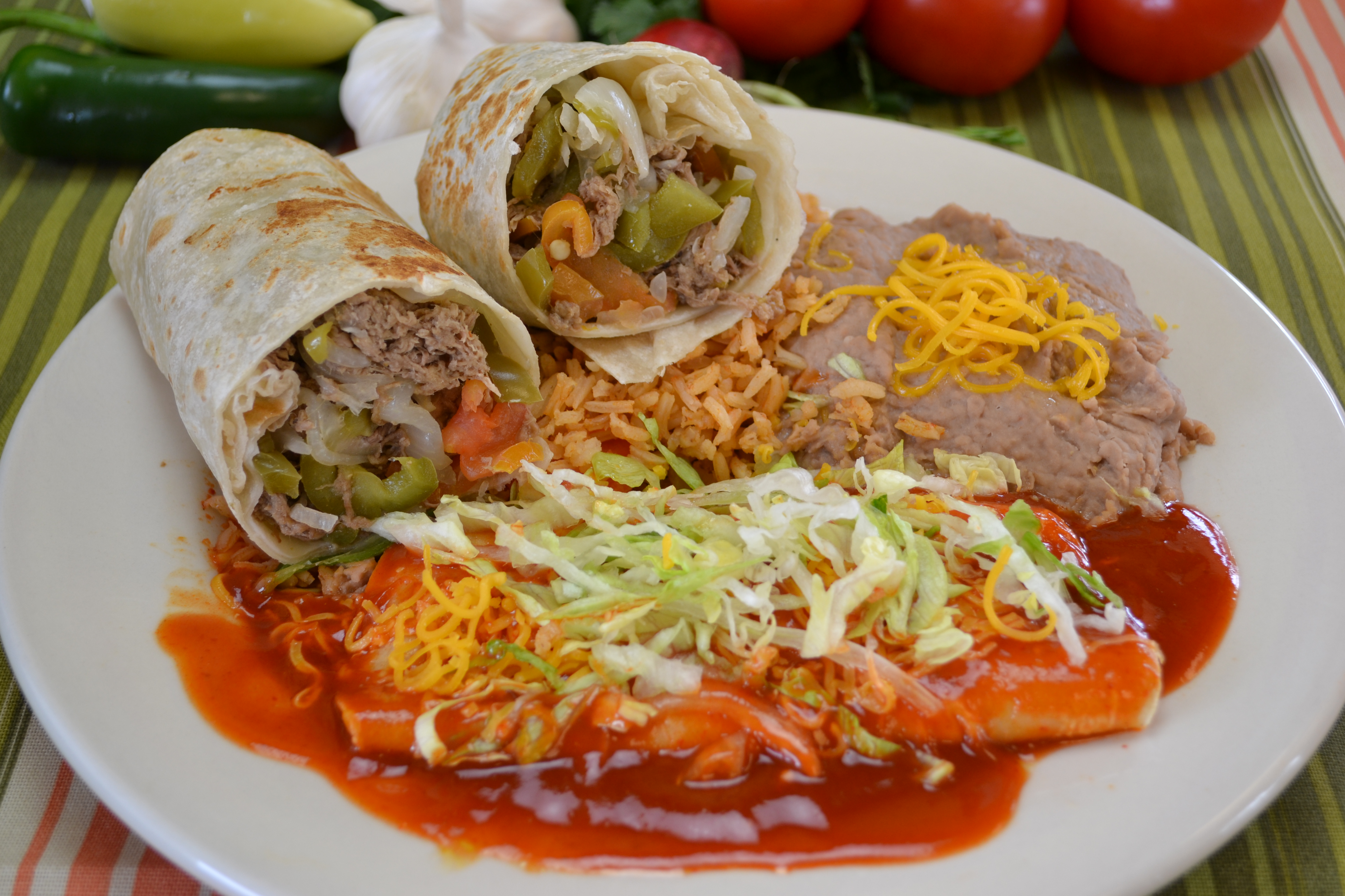 Order 07. Burrito and Enchilada food online from Riliberto Fresh Mexican Food store, Flagstaff on bringmethat.com