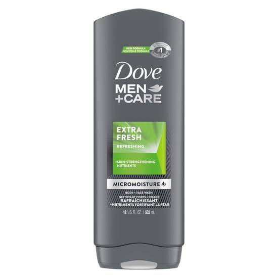 Order Dove Men+Care Extra Fresh Body and Face Wash for Dry Skin, 18 OZ food online from CVS store, SPRING VALLEY on bringmethat.com