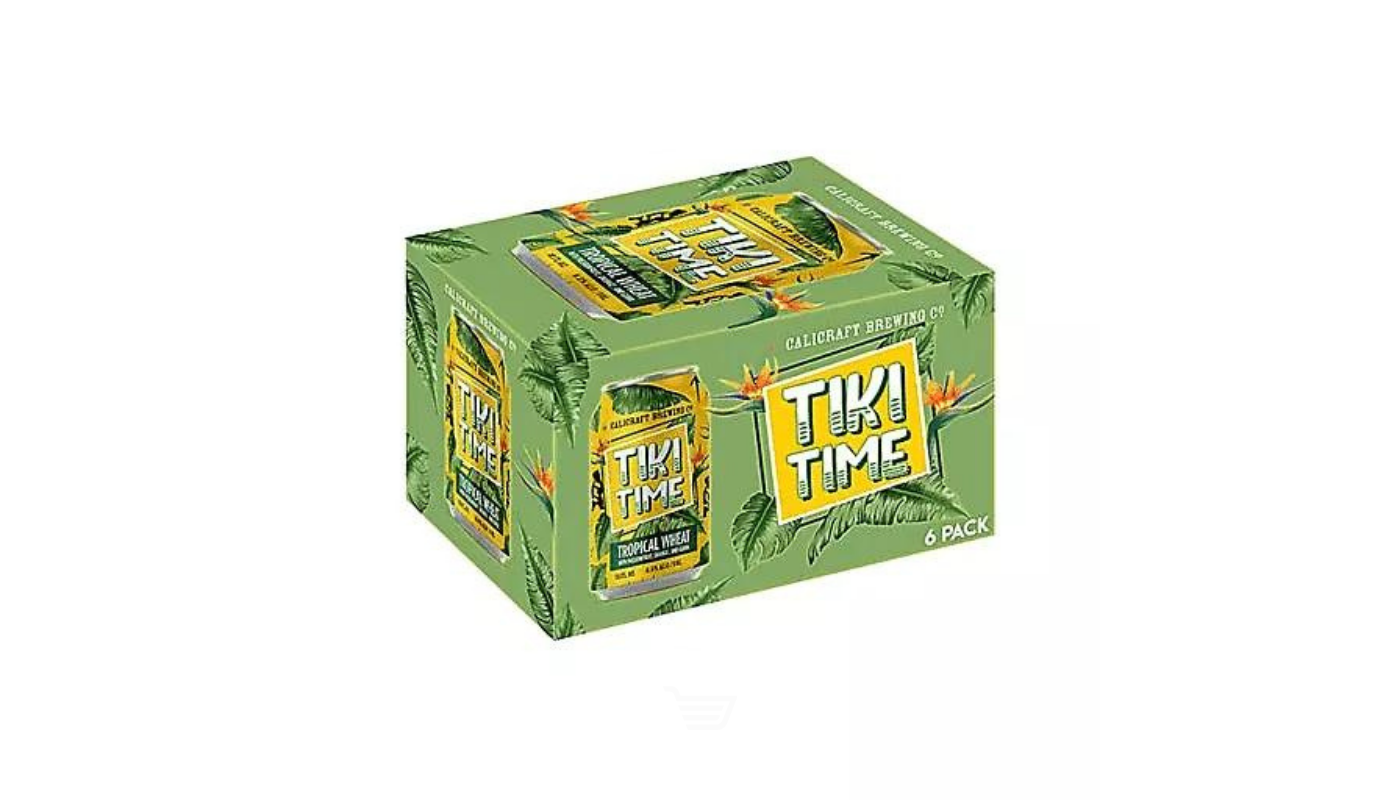Order Tiki Time Tropical Wheat 6 Pack 12 oz Cans 6.5% ABV food online from Plaza Market store, Baldwin Park on bringmethat.com