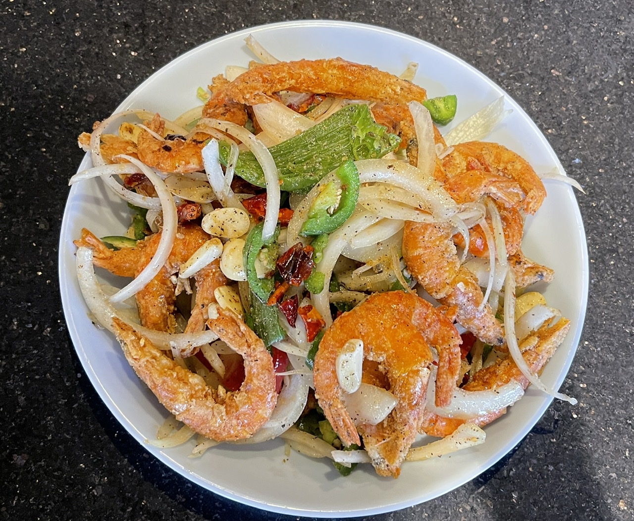 Order Spicy Salt Shrimp in Shell food online from House of Joy Chinese Restaurant store, Glendale on bringmethat.com