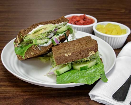 Order Veggie Deluxe Sandwich food online from Judys Cafe store, San Diego on bringmethat.com