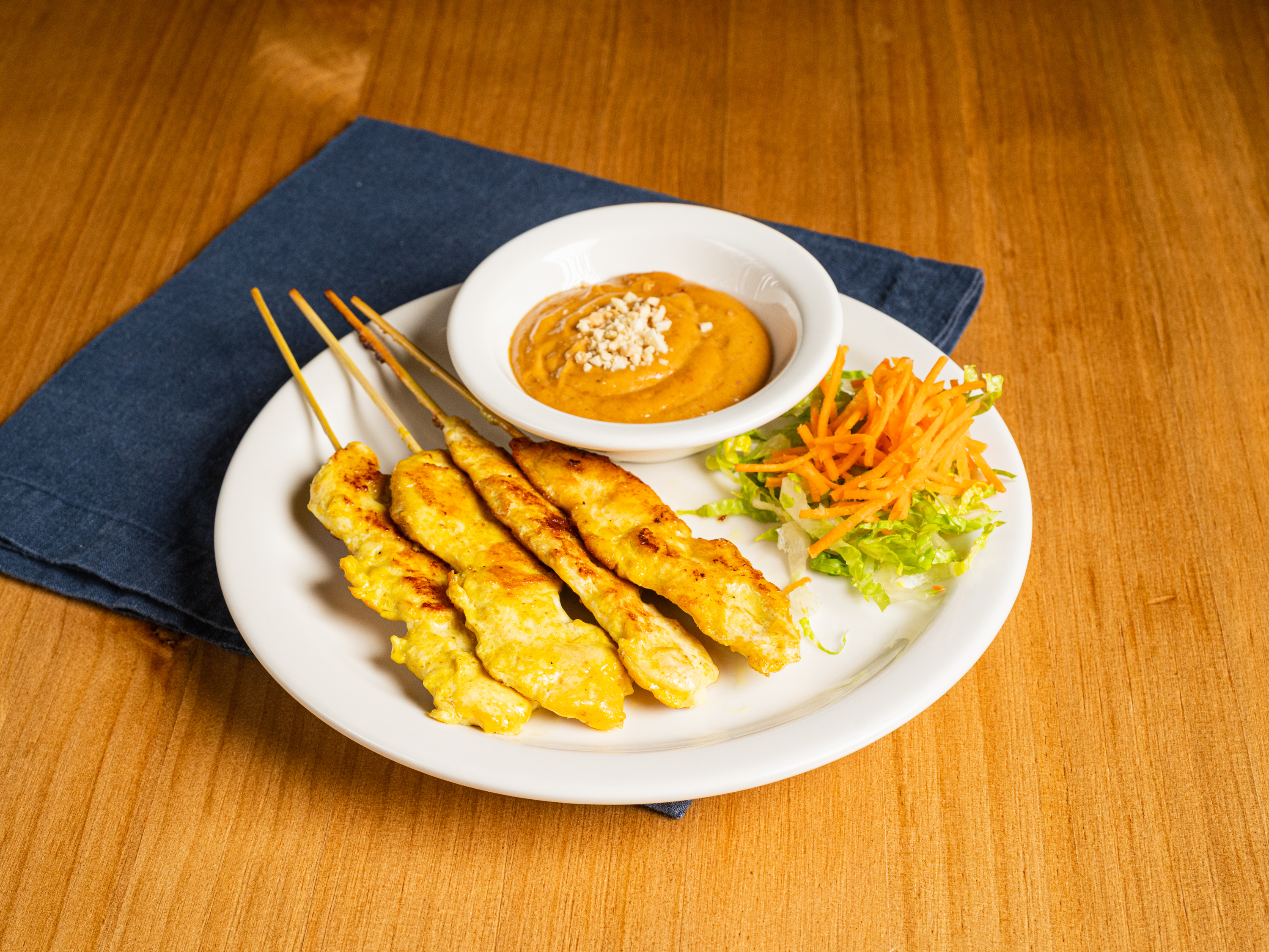 Order 4 Chicken Satay food online from Folsom Thai store, Boulder on bringmethat.com