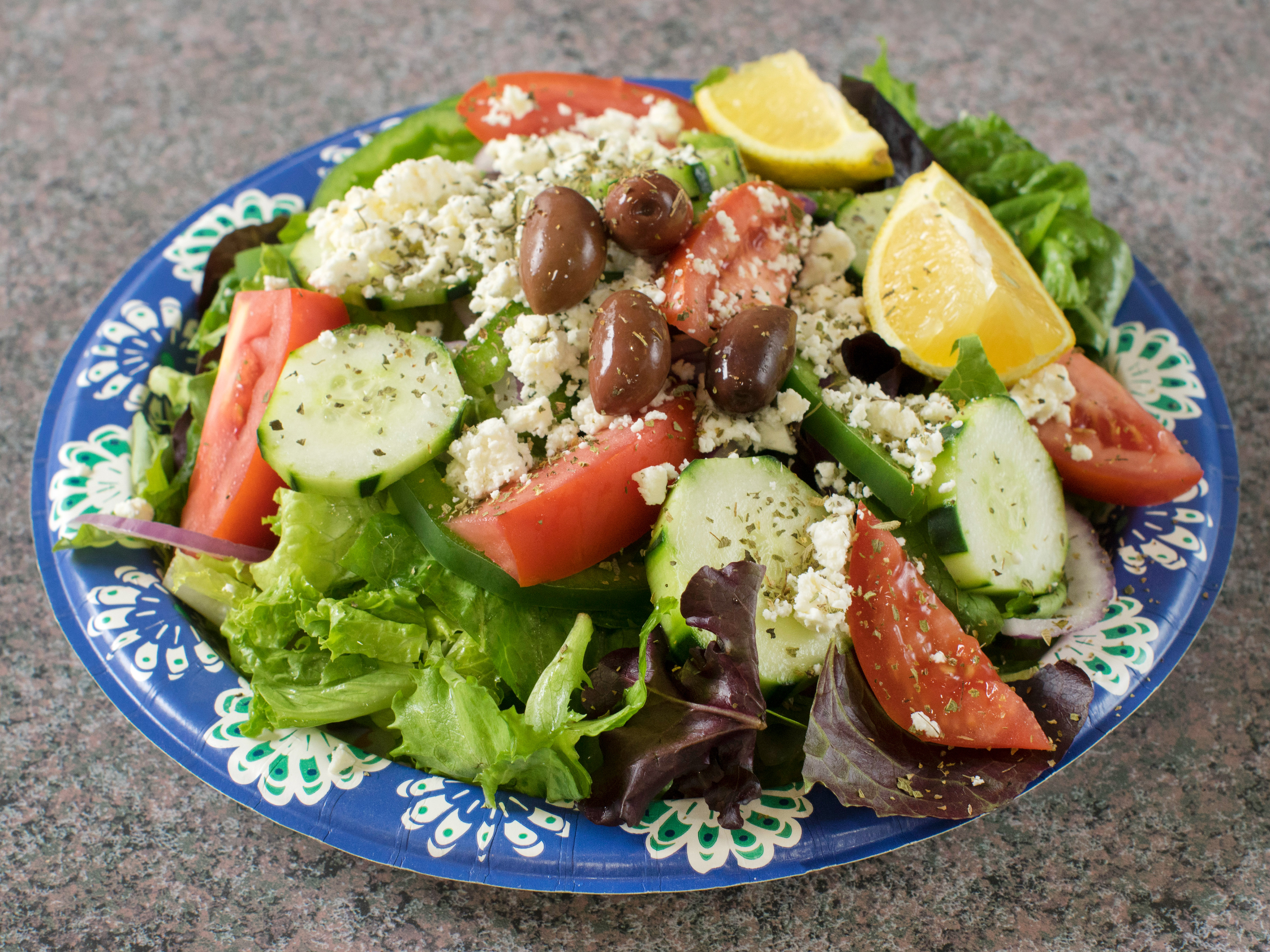 Order Greek Salad food online from Sabrina Cafe & Deli store, San Diego on bringmethat.com