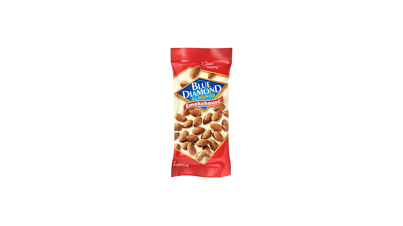 Order Blue Diamond Almonds Smokehouse 4oz food online from Extra Mile 3022 store, Lincoln on bringmethat.com