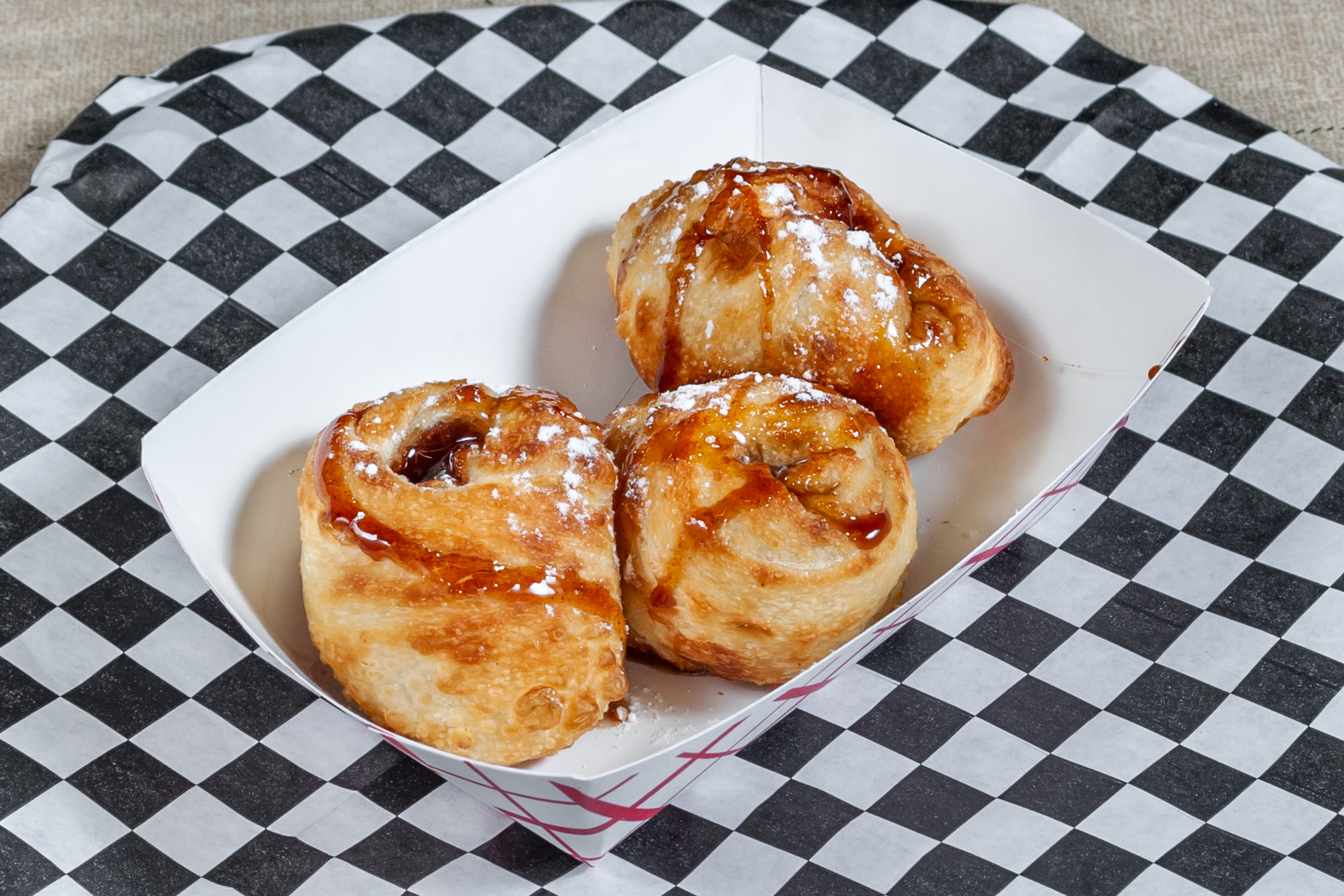 Order Cinnamon Sugar Knots - 3 Pieces food online from Geno D's Pizza store, Charlotte on bringmethat.com