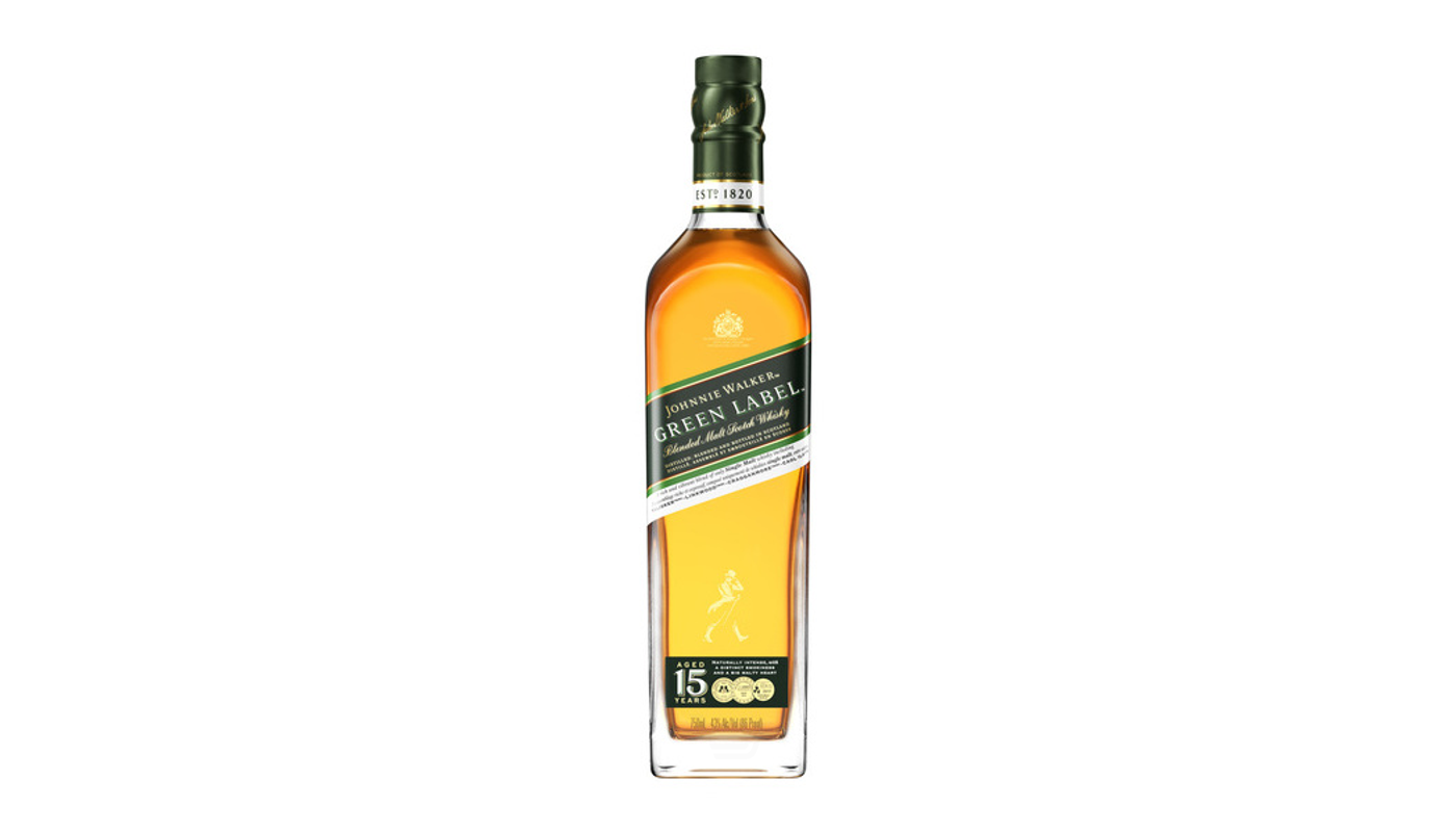 Order Johnnie Walker Green Label Blended Malt Scotch Whisky 750mL food online from Oak Knoll Liquor store, Santa Maria on bringmethat.com
