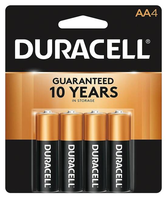 Order Duracell MN1500B4Z Copper Top Aa Alkaline Battery Pack Of 4 food online from Exxon Food Mart store, Port Huron on bringmethat.com