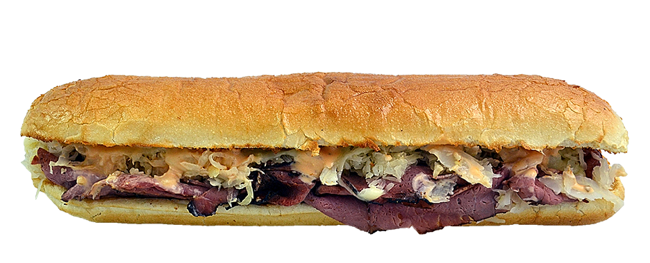 Order Pastrami Reuben Sub food online from Larry's Giant Subs store, Jacksonville on bringmethat.com
