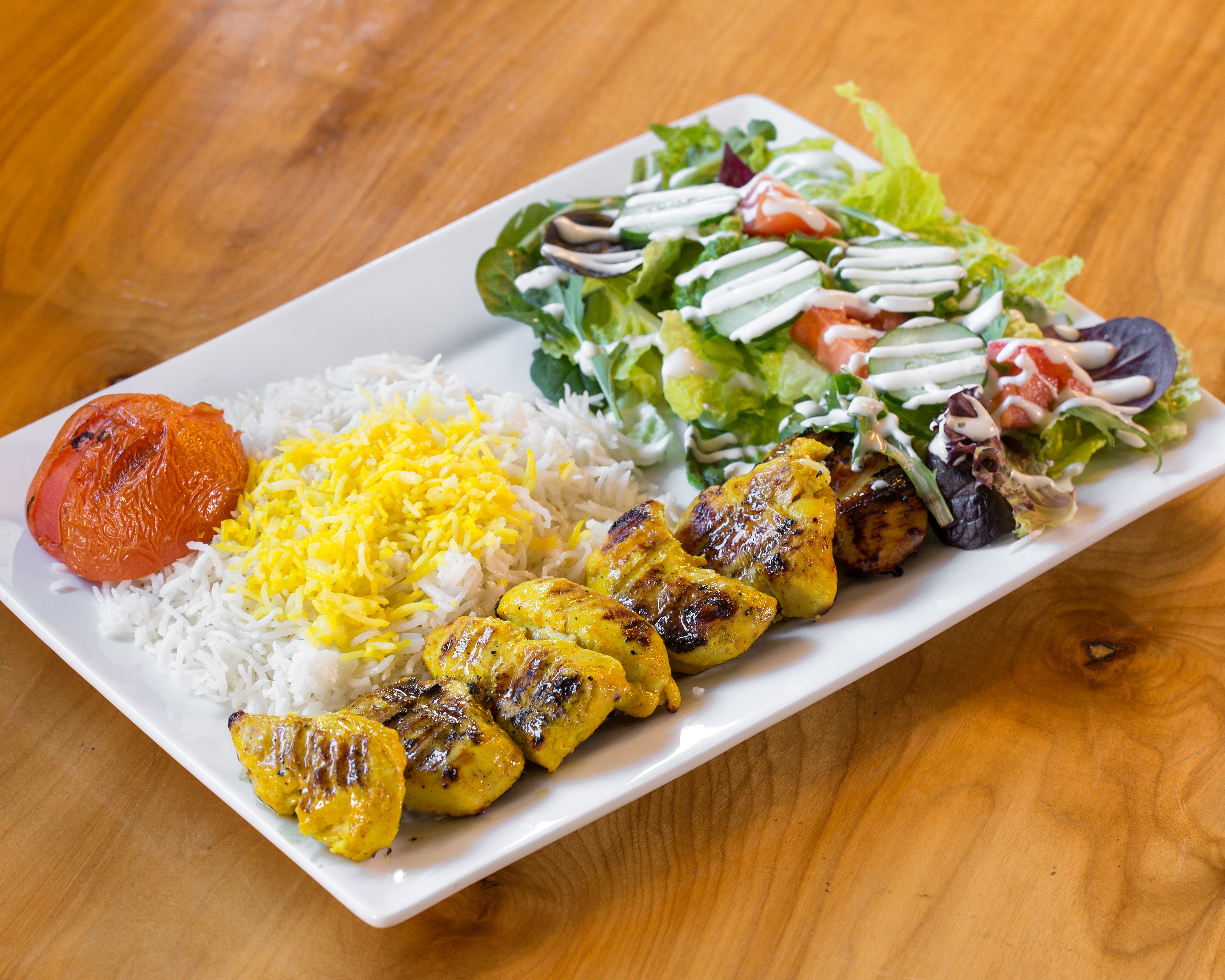 Order Chicken Kebob food online from Bar Koko & Persian Restaurant store, Honolulu on bringmethat.com